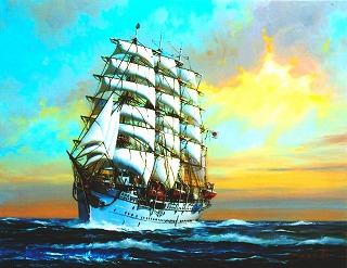 朝風満帆（初代日本丸）　F6